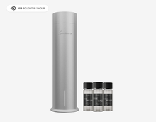 Cargar imagen en el visor de la galería, Scentiment Diffuser Tall Air 2 Discovery Kit with Sampler Oils: Cold-AiiDiffusion Technology with Wi-Fi &amp; TouchControls, Rechargeable Battery, Covers 1000Saft;Includes Top 3 Luxury Hotel-InspiredFragrance Oils (20ml