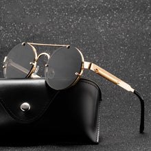 Load image into Gallery viewer, Round Steampunk Sunglasses Brand Design Men Women Metal Punk Sun glasses Vintage Sunglass UV400 Shades Eyewear Gafas de Sol